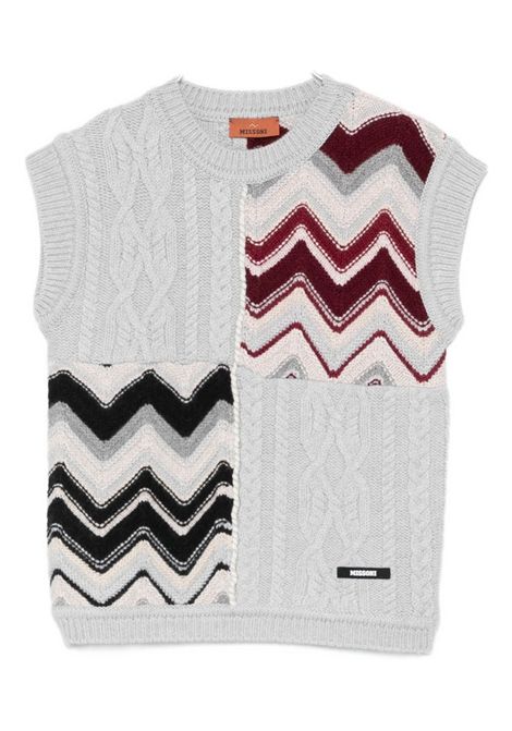 Gilet con motivo a zigzag MISSONI KIDS | MX9P32 W0078803MC